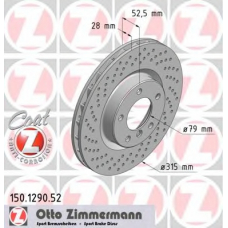 150.1290.52 ZIMMERMANN Тормозной диск