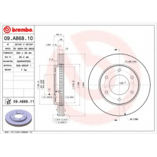 09.A868.10 BREMBO Тормозной диск