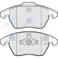 PAD1834 APEC Комплект тормозных колодок, дисковый тормоз