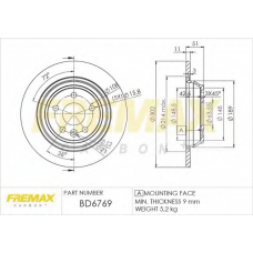BD-6769 FREMAX Тормозной диск