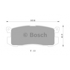 0 986 505 968 BOSCH Комплект тормозных колодок, дисковый тормоз