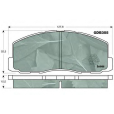 GDB355 TRW Комплект тормозных колодок, дисковый тормоз