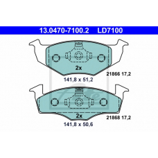 13.0470-7100.2 ATE Комплект тормозных колодок, дисковый тормоз