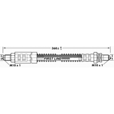 FBH6974 FIRST LINE Тормозной шланг