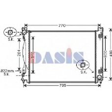 480047N AKS DASIS Радиатор, охлаждение двигателя