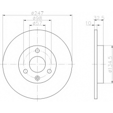 8DD 355 103-771 HELLA Тормозной диск