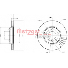 6110692 METZGER Тормозной диск