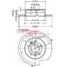 15367 METZGER Тормозной диск