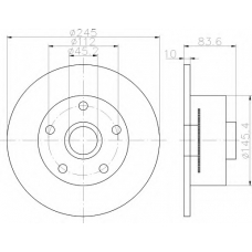 8DD 355 113-471 HELLA Тормозной диск