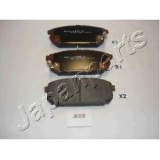 PP-K03AF JAPANPARTS Комплект тормозных колодок, дисковый тормоз