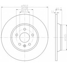 8DD 355 114-151 HELLA Тормозной диск