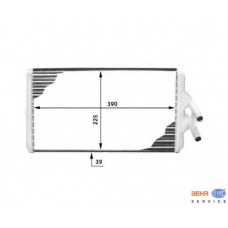 8FH 351 312-381 HELLA Теплообменник, отопление салона