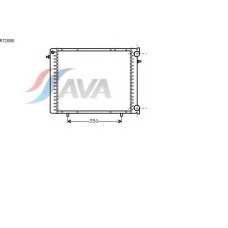 RT2088 AVA Радиатор, охлаждение двигателя