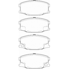 FD7256V NECTO Комплект тормозных колодок, дисковый тормоз