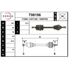 T98196 EAI Приводной вал