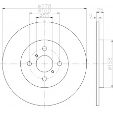 8DD 355 114-051 HELLA PAGID Тормозной диск