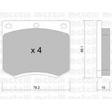 22-0023-0 METELLI Комплект тормозных колодок, дисковый тормоз
