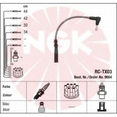 9664 NGK Комплект проводов зажигания