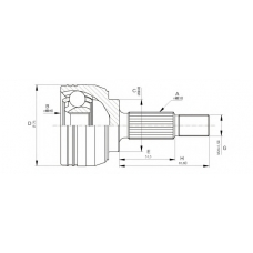 CVJ5662.10 OPEN PARTS Шарнирный комплект, приводной вал