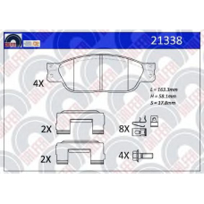 21338 GALFER Комплект тормозных колодок, дисковый тормоз