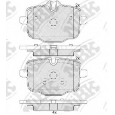 PN0547 NiBK Комплект тормозных колодок, дисковый тормоз