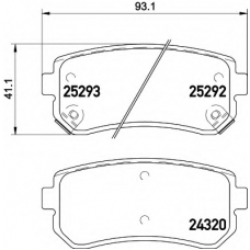 8DB 355 016-221 HELLA Комплект тормозных колодок, дисковый тормоз