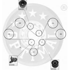 SK-1538 OPTIMAL Комплект ремня грм