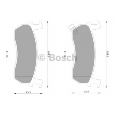0 986 AB2 447 BOSCH Комплект тормозных колодок, дисковый тормоз
