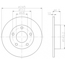 8DD 355 122-382 HELLA PAGID Тормозной диск