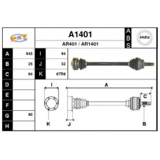 A1401 SNRA Приводной вал