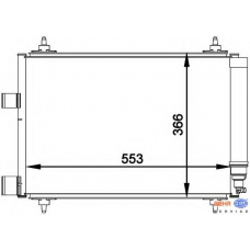 8FC 351 300-661 HELLA Конденсатор, кондиционер