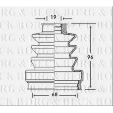 BCB2445 BORG & BECK Пыльник, приводной вал