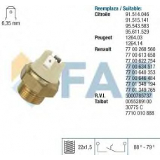 37040 FAE Термовыключатель, вентилятор радиатора