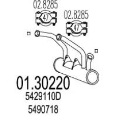 01.30220 MTS Предглушитель выхлопных газов