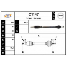 C1147 SNRA Приводной вал