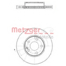 25284 V METZGER Тормозной диск