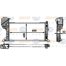 8MK 376 721-444 HELLA Радиатор, охлаждение двигателя