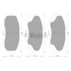 0 986 AB2 367 BOSCH Комплект тормозных колодок, дисковый тормоз