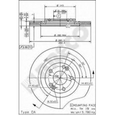 BS 7958 BRECO Тормозной диск