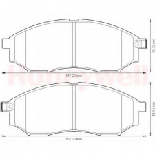 572575B BENDIX Комплект тормозных колодок, дисковый тормоз