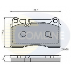 CBP01626 COMLINE Комплект тормозных колодок, дисковый тормоз