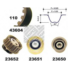 23604 MAPCO Комплект ремня грм