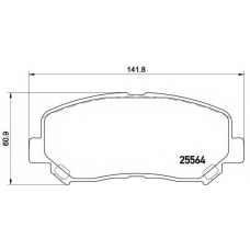 P 49 045 BREMBO Комплект тормозных колодок, дисковый тормоз