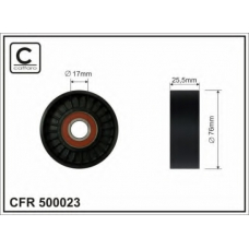 500023 CAFFARO Натяжной ролик, поликлиновой  ремень