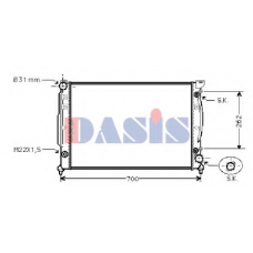 480360N AKS DASIS Радиатор, охлаждение двигателя