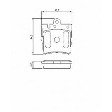 0 986 494 022 BOSCH Комплект тормозных колодок, дисковый тормоз