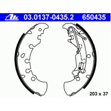 03.0137-0435.2 ATE Комплект тормозных колодок