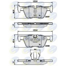 CBP02131 COMLINE Комплект тормозных колодок, дисковый тормоз