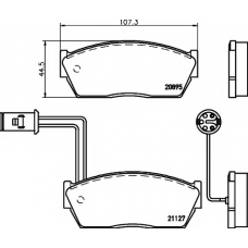 2112701 TEXTAR Комплект тормозных колодок, дисковый тормоз