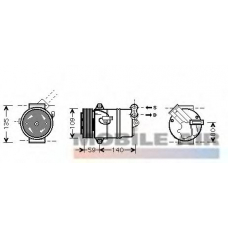 3700K446 VAN WEZEL Компрессор, кондиционер